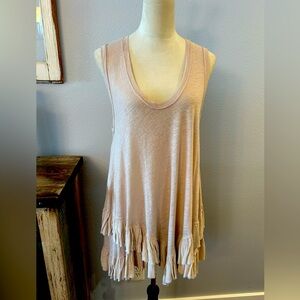 Free People Morning Dew Ruffled Tunic Top/Dress